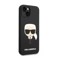   Karl Lagerfeld Head Liquid szilikon hátlap tok Apple iPhone 14 Plus, fekete