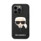 Karl Lagerfeld Head Liquid szilikon hátlap tok Apple iPhone 14 Pro Max, fekete
