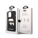 Karl Lagerfeld Head Liquid szilikon hátlap tok Apple iPhone 14 Pro Max, fekete