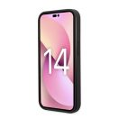 Karl Lagerfeld Choupette Head Saffiano bőr hátlap tok Apple iPhone 14 Pro Max, fekete