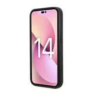   Karl Lagerfeld Choupette Head Saffiano bőr hátlap tok Apple iPhone 14 Pro, fekete