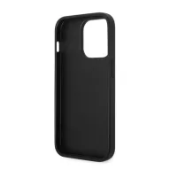   Karl Lagerfeld Choupette Head Saffiano bőr hátlap tok Apple iPhone 14 Pro, fekete