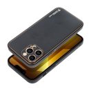 Forcell Leather műbőr hátlap tok, Apple iPhone 14 Pro, fekete