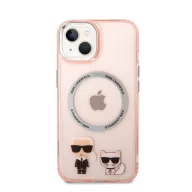   Karl Lagerfeld and Choupette MagSafe hátlap tok Apple iPhone 14 Plus, rózsaszín