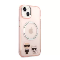   Karl Lagerfeld and Choupette MagSafe hátlap tok Apple iPhone 14 Plus, rózsaszín
