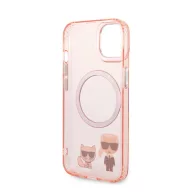   Karl Lagerfeld and Choupette MagSafe hátlap tok Apple iPhone 14 Plus, rózsaszín