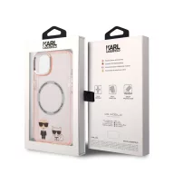   Karl Lagerfeld and Choupette MagSafe hátlap tok Apple iPhone 14 Plus, rózsaszín
