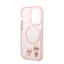 Karl Lagerfeld and Choupette MagSafe hátlap tok Apple iPhone 14 Pro, rózsaszín