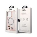 Karl Lagerfeld and Choupette MagSafe hátlap tok Apple iPhone 14 Pro, rózsaszín