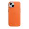 Apple iPhone 14 MagSafe-rögzítésű bőr tok,  Narancs