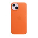 Apple iPhone 14 MagSafe-rögzítésű bőr tok,  Narancs