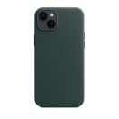 Apple iPhone 14 Plus MagSafe-rögzítésű bőr tok, Erdőzöld