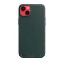 Apple iPhone 14 Plus MagSafe-rögzítésű bőr tok, Erdőzöld