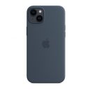 Apple iPhone 14 Plus MagSafe-rögzítésű szilikon tok, Viharkék