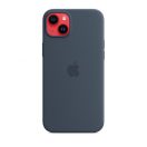 Apple iPhone 14 Plus MagSafe-rögzítésű szilikon tok, Viharkék