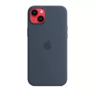  Apple iPhone 14 Plus MagSafe-rögzítésű szilikon tok, Viharkék