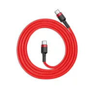   Baseus Cafule USB-C / USB-C töltő- és adatkábel, 60W, 1m, piros