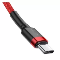   Baseus Cafule USB-C / USB-C töltő- és adatkábel, 60W, 1m, piros