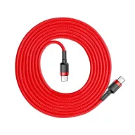Baseus Cafule Type-C - Type-C adatkábel, 60W, 2m, piros