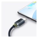 Baseus Crystal Shine USB / USB-C töltő- és adatkábel, 100W, 1,2m, Fekete