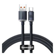   Baseus Crystal Shine USB / USB-C töltő- és adatkábel, 100W, 2m, Fekete