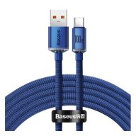   Baseus Crystal Shine USB / USB-C töltő- és adatkábel, 100W, 2m, kék