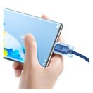 Baseus Crystal Shine USB / USB-C töltő- és adatkábel, 100W, 2m, kék