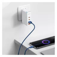   Baseus Crystal Shine USB / USB-C töltő- és adatkábel, 100W, 2m, kék