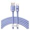 Baseus Crystal Shine USB / USB-C töltő- és adatkábel, 5A, 1,2m, ibolya