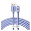 Baseus Crystal Shine USB / USB-C töltő- és adatkábel, 5A, 1,2m, ibolya
