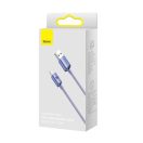 Baseus Crystal Shine USB / USB-C töltő- és adatkábel, 5A, 1,2m, ibolya