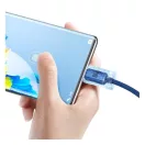 Baseus Crystal Shine USB / USB-C töltő- és adatkábel, 5A, 1,2m, kék