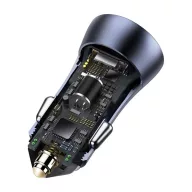  Baseus Golden Contactor Pro autós szivargyújtó töltő, 2xUSB, 40W, szürke
