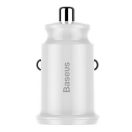 Baseus Grain autós szivargyújtó töltő 2xUSB-A 5V 3.1A, fehér