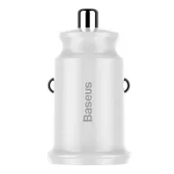   Baseus Grain autós szivargyújtó töltő 2xUSB-A 5V 3.1A, fehér