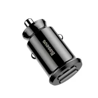   Baseus Grain autós szivargyújtó töltő 2xUSB-A 5V 3.1A, fekete