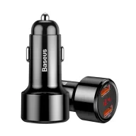   Baseus Magic autós szivargyújtó töltő 2xUSB-A QC 3.0 45W, fekete, CCMLC20A-01