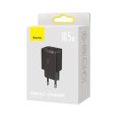 Baseus hálózati gyorstöltő 2xUSB, 10.5W, fekete