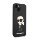 Karl Lagerfeld Liquid Ikonik NFT szilikon hátlap tok Apple iPhone 14 Plus, fekete