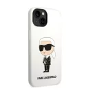 Karl Lagerfeld Liquid Ikonik NFT szilikon hátlap tok Apple iPhone 14 Plus, fehér