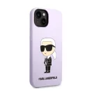 Karl Lagerfeld Liquid Ikonik NFT szilikon hátlap tok Apple iPhone 14 Plus, lila
