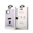 Karl Lagerfeld Liquid Ikonik NFT szilikon hátlap tok Apple iPhone 14 Plus, lila