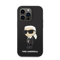   Karl Lagerfeld Liquid Ikonik NFT szilikon hátlap tok Apple iPhone 14 Pro, fekete