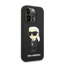 Karl Lagerfeld Liquid Ikonik NFT szilikon hátlap tok Apple iPhone 14 Pro, fekete