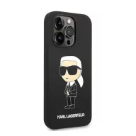   Karl Lagerfeld Liquid Ikonik NFT szilikon hátlap tok Apple iPhone 14 Pro, fekete