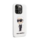 Karl Lagerfeld Liquid Ikonik NFT szilikon hátlap tok Apple iPhone 14 Pro, fehér