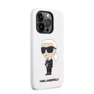   Karl Lagerfeld Liquid Ikonik NFT szilikon hátlap tok Apple iPhone 14 Pro, fehér
