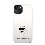   Karl Lagerfeld Liquid Choupette NFT szilikon hátlap tok Apple iPhone 14 Plus, fehér