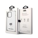 Karl Lagerfeld Liquid Choupette NFT szilikon hátlap tok Apple iPhone 14 Pro, fehér