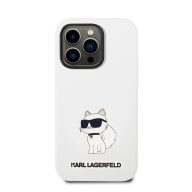   Karl Lagerfeld Liquid Choupette NFT szilikon hátlap tok Apple iPhone 14 Pro Max, fehér